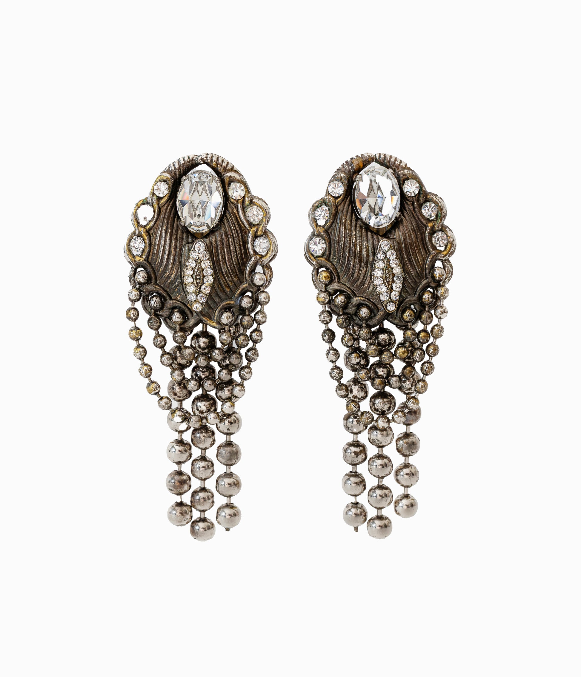 Vintage 1980's Rhinestone Earrings