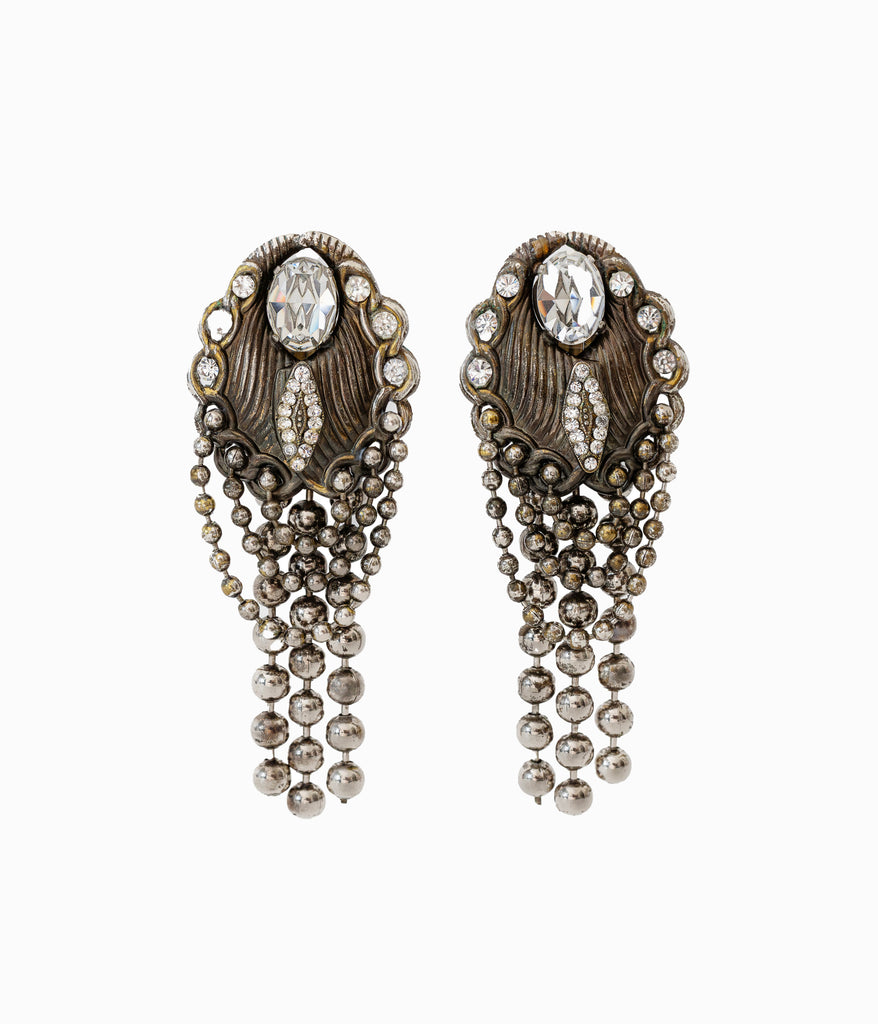 Vintage 1980's Rhinestone Earrings