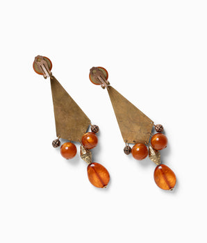 1980's Etched Vintage Earrings