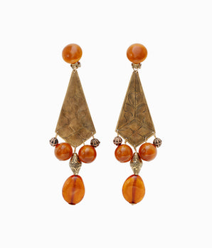 1980's Etched Vintage Earrings