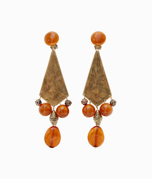 1980's Etched Vintage Earrings