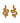 Beaded Gold Snake Earrings