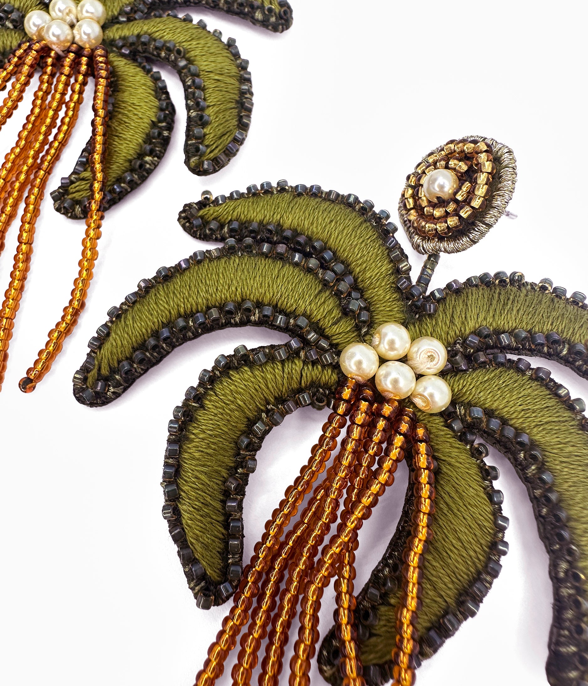 Beaded Palm Tree Earrings