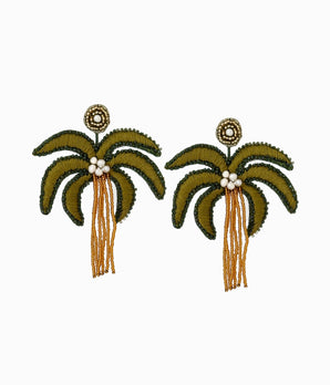 Beaded Palm Tree Earrings