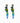 Beaded Green & Blue Jay Bird with Crystal Earrings