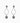 Vintage 80s Long Teardrop Earrings