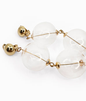 80s Triple Glass Bubble Earrings