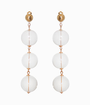 80s Triple Glass Bubble Earrings