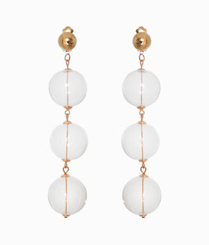 80s Triple Glass Bubble Earrings