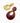 BEREBI 1990's Burgundy & Gold Door Knocker Earrings