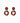 DON-LIN 1990's Multicolor Enameled Earrings With Rhinestones