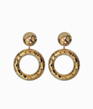 Vintage 1990's-2000's Gold Door Knocker Earrings