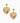 80s Puffed Gold Heart Earrings