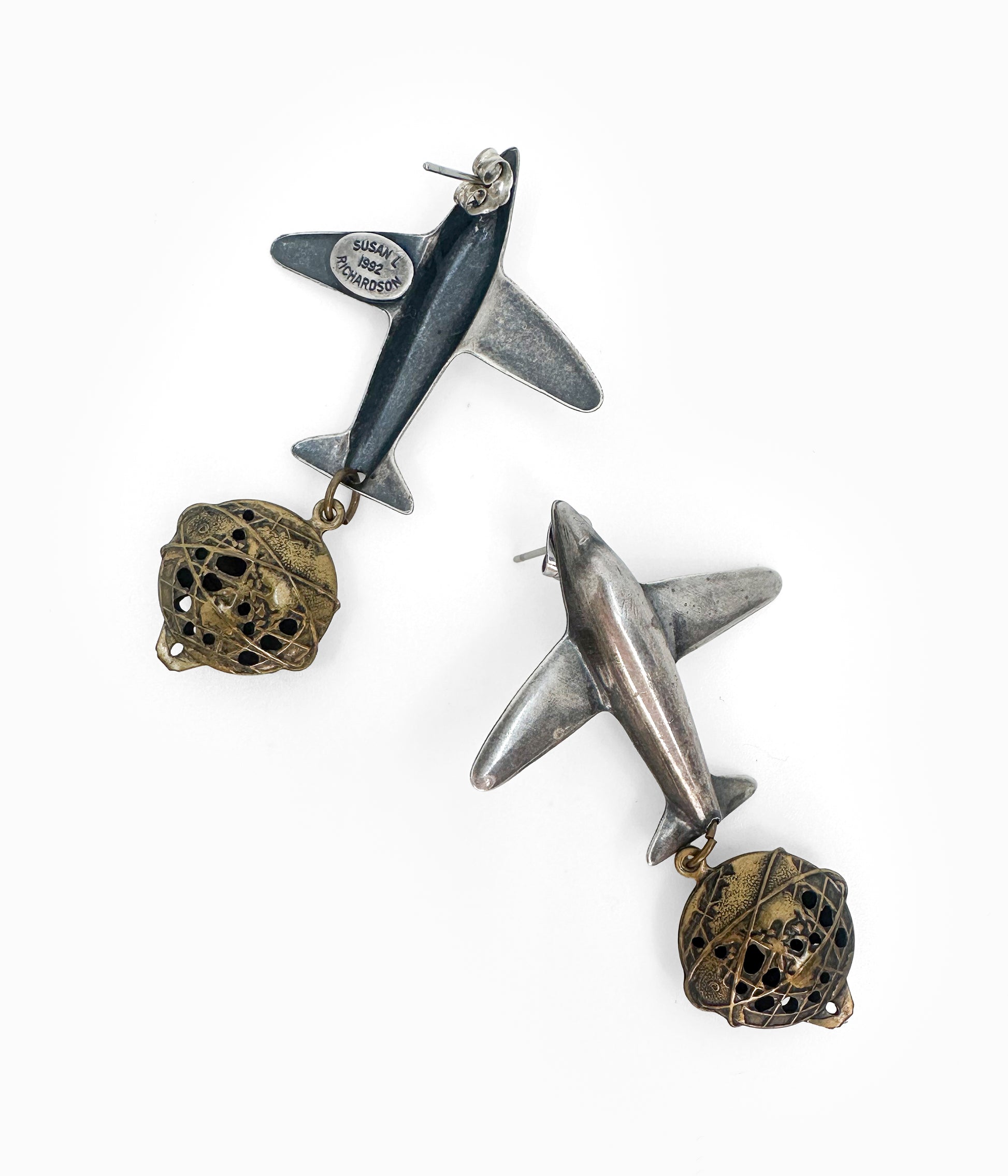 SUSAN L RICHARDSON 1990’s Vintage Airplane Earrings
