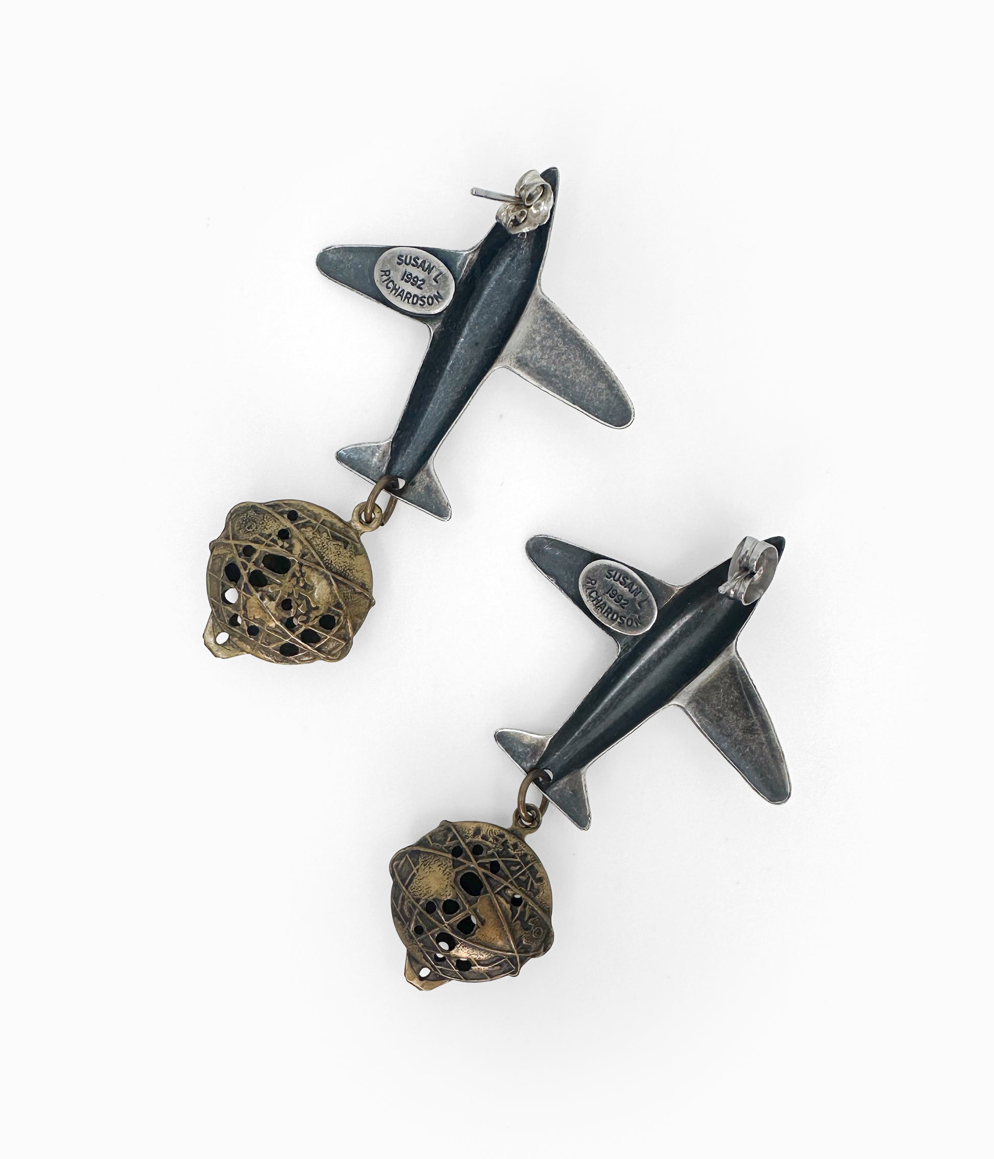 SUSAN L RICHARDSON 1990’s Vintage Airplane Earrings