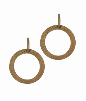 Black Beaded Hoop Earrings