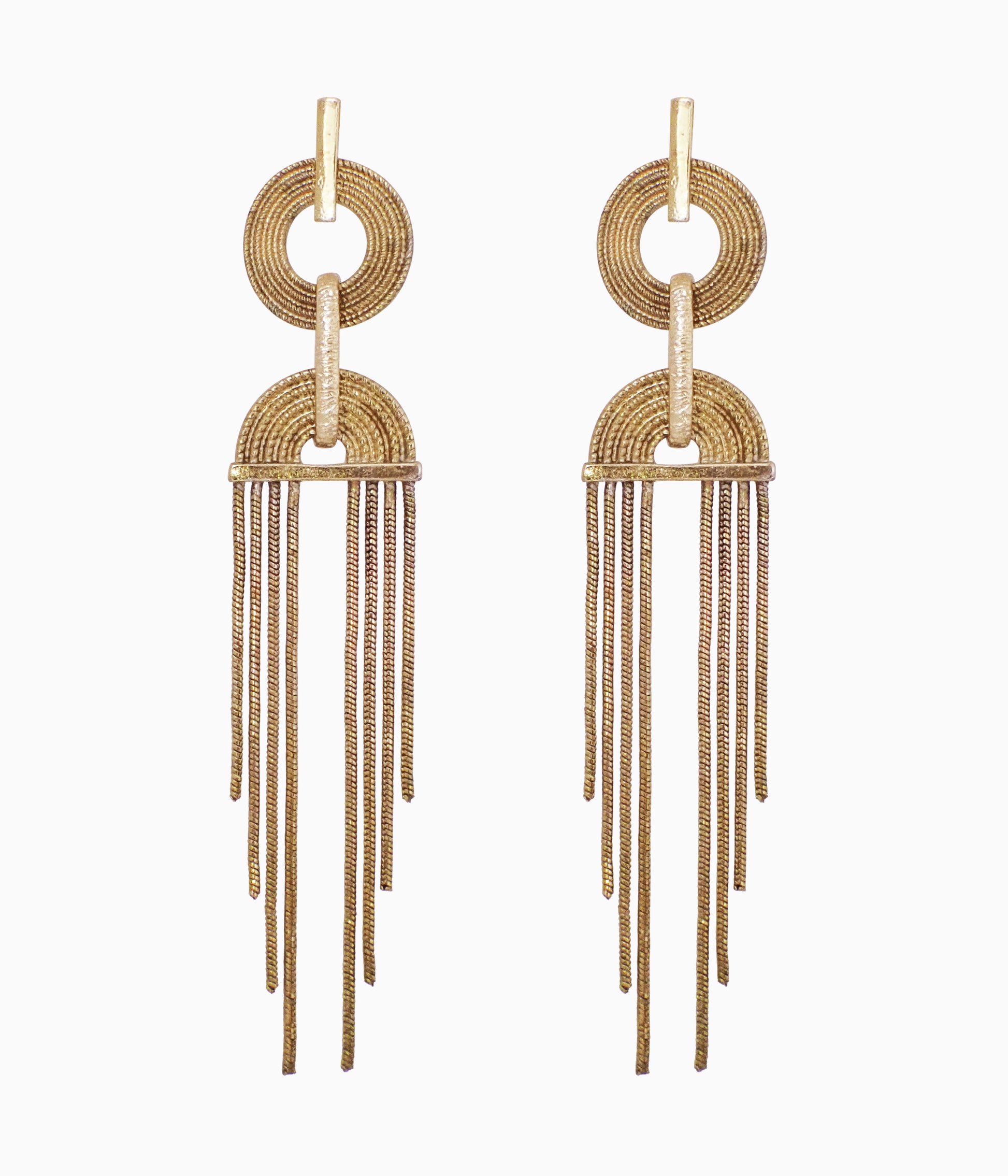 80s Hoop & Chain Earrings