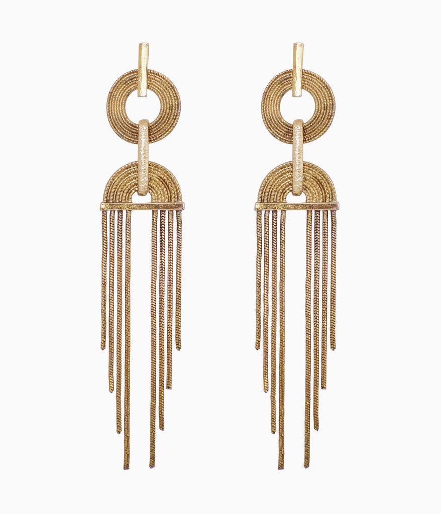 80s Hoop & Chain Earrings