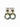 BEREBI 1990's Gold & Green Enamel and Rhinestones Earrings