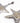 80s Hammered Silver Tone Starfish Earrings