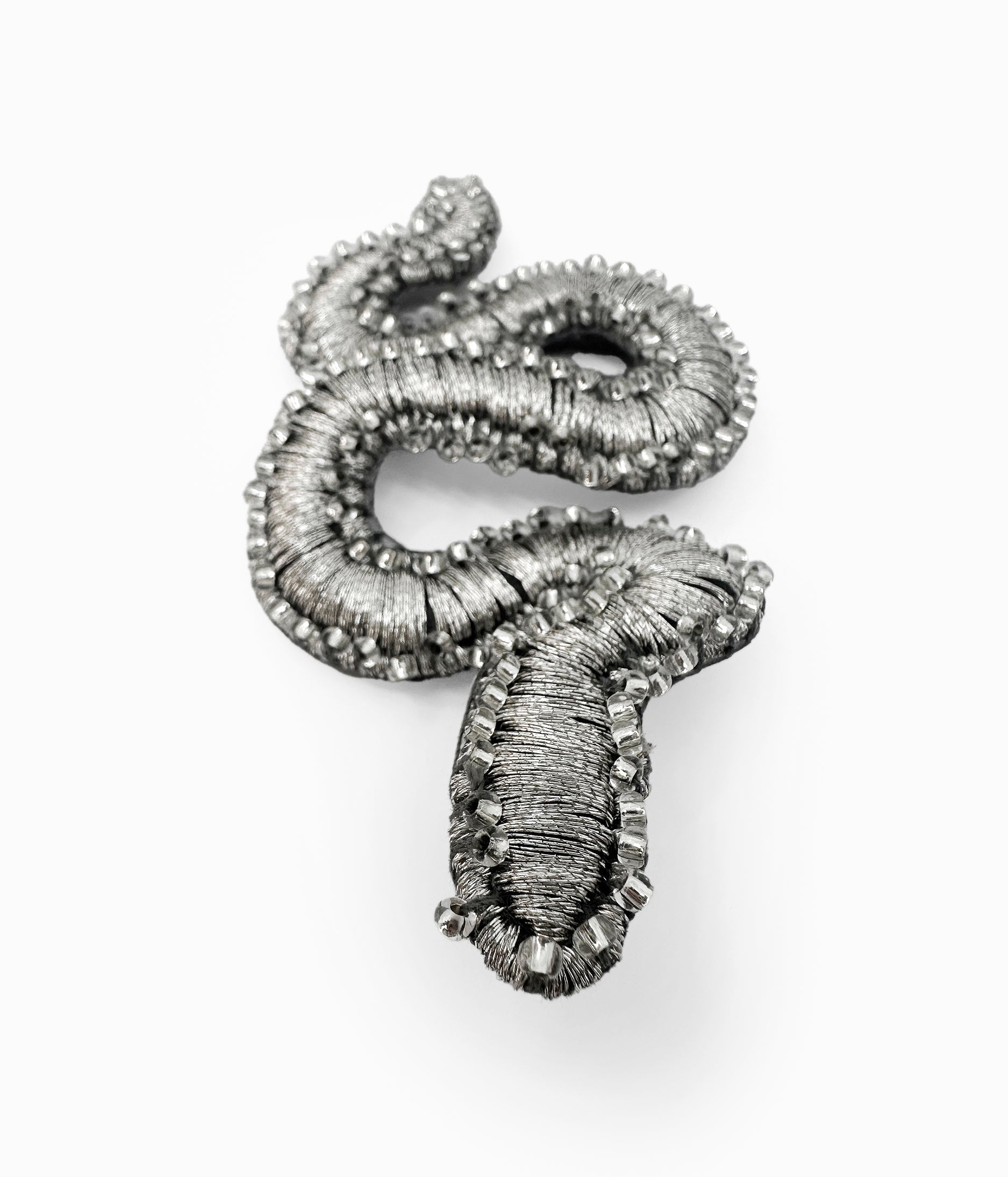 Beaded Gold Snake Earrings