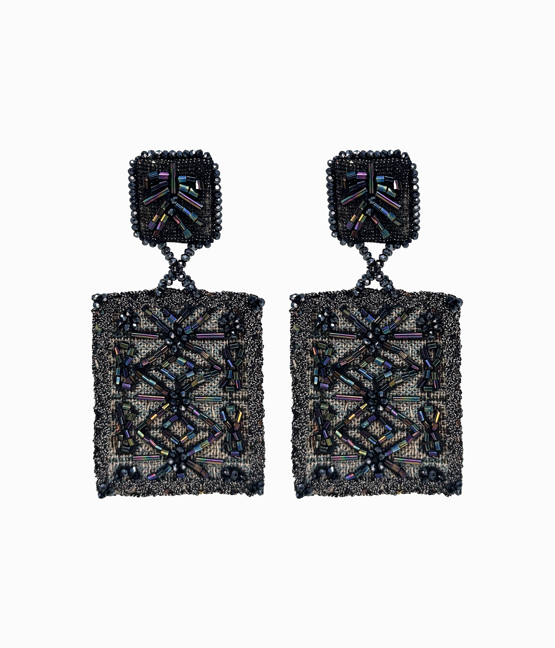 Ce Soir Beaded Tapestry Earrings