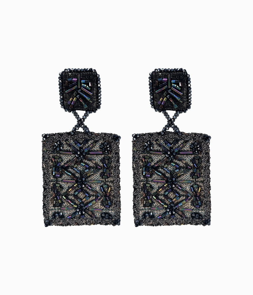 Ce Soir Beaded Tapestry Earrings