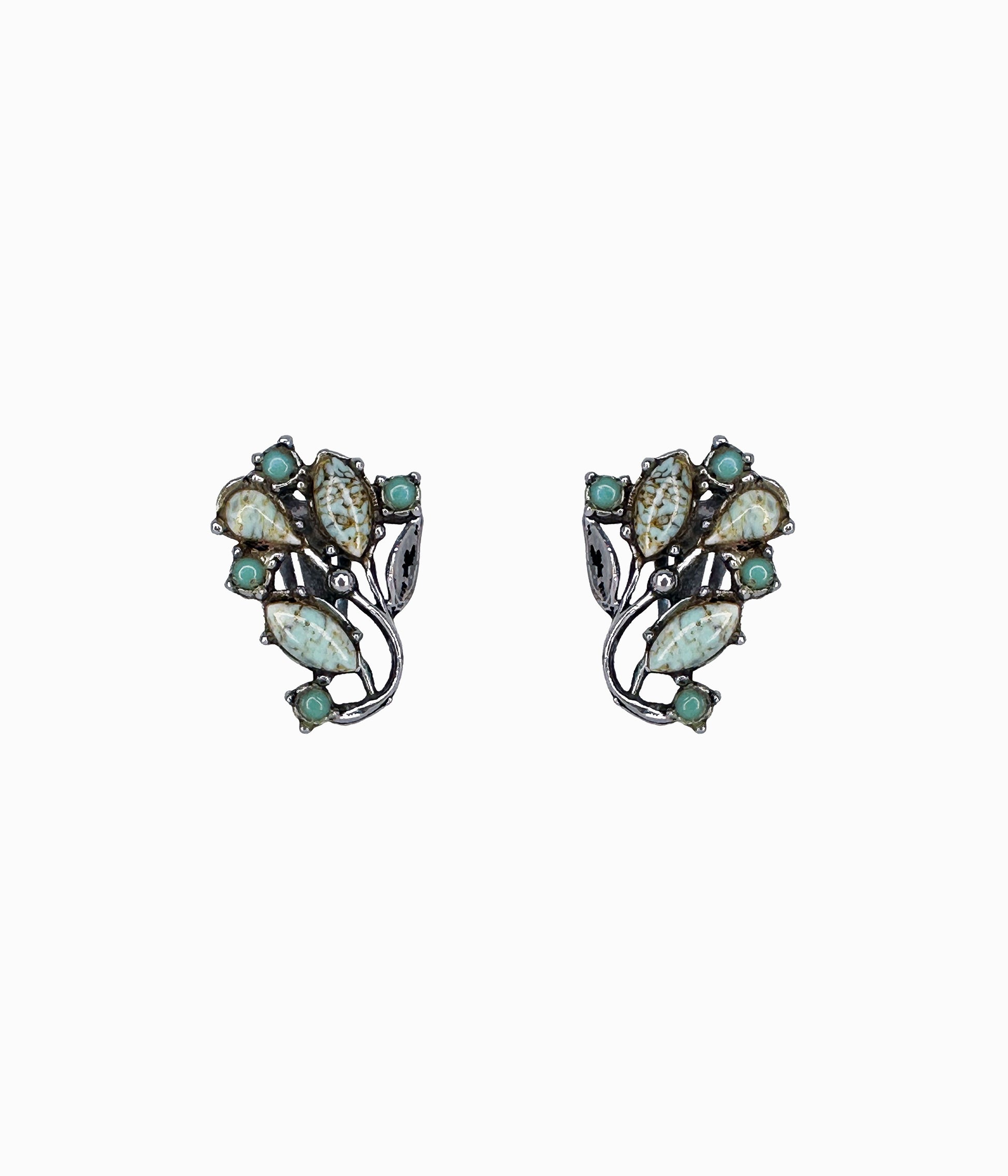 Vintage Turquoise Bouquet Mini Earrings