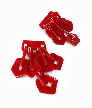 Vintage 80's Red Acrylic Chain Chandelier Earrings