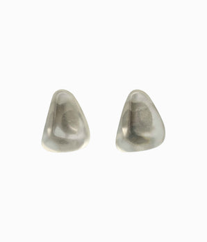 90's Vintage Frosted Triangular Lucite Earrings