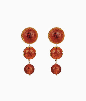 Heirloom Drop Earrings in Amber