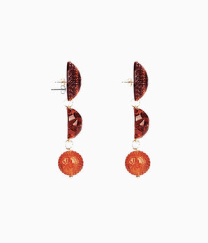 Heirloom Drop Earrings in Amber