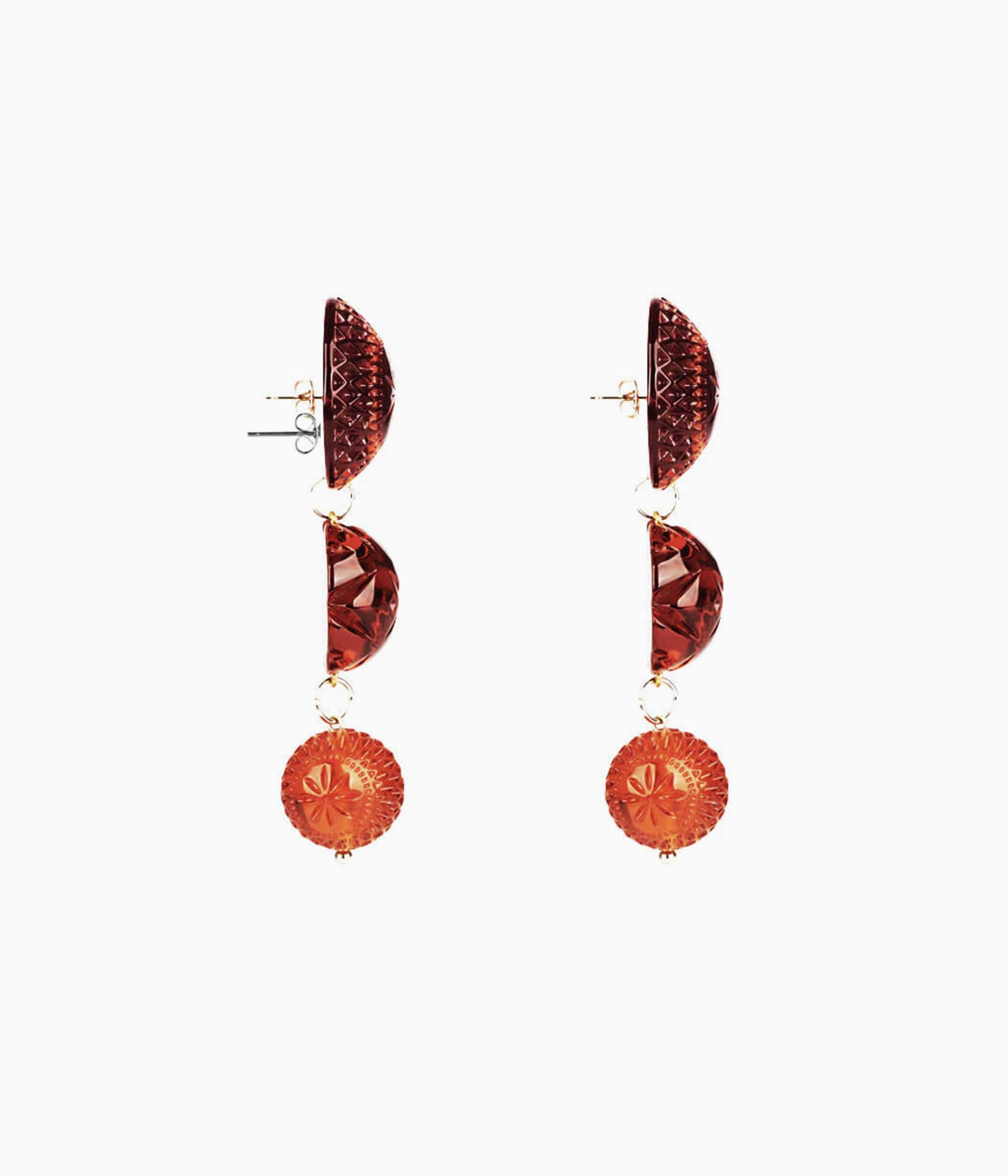 Heirloom Drop Earrings in Amber