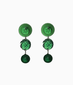 Heirloom Drop Earrings in Green