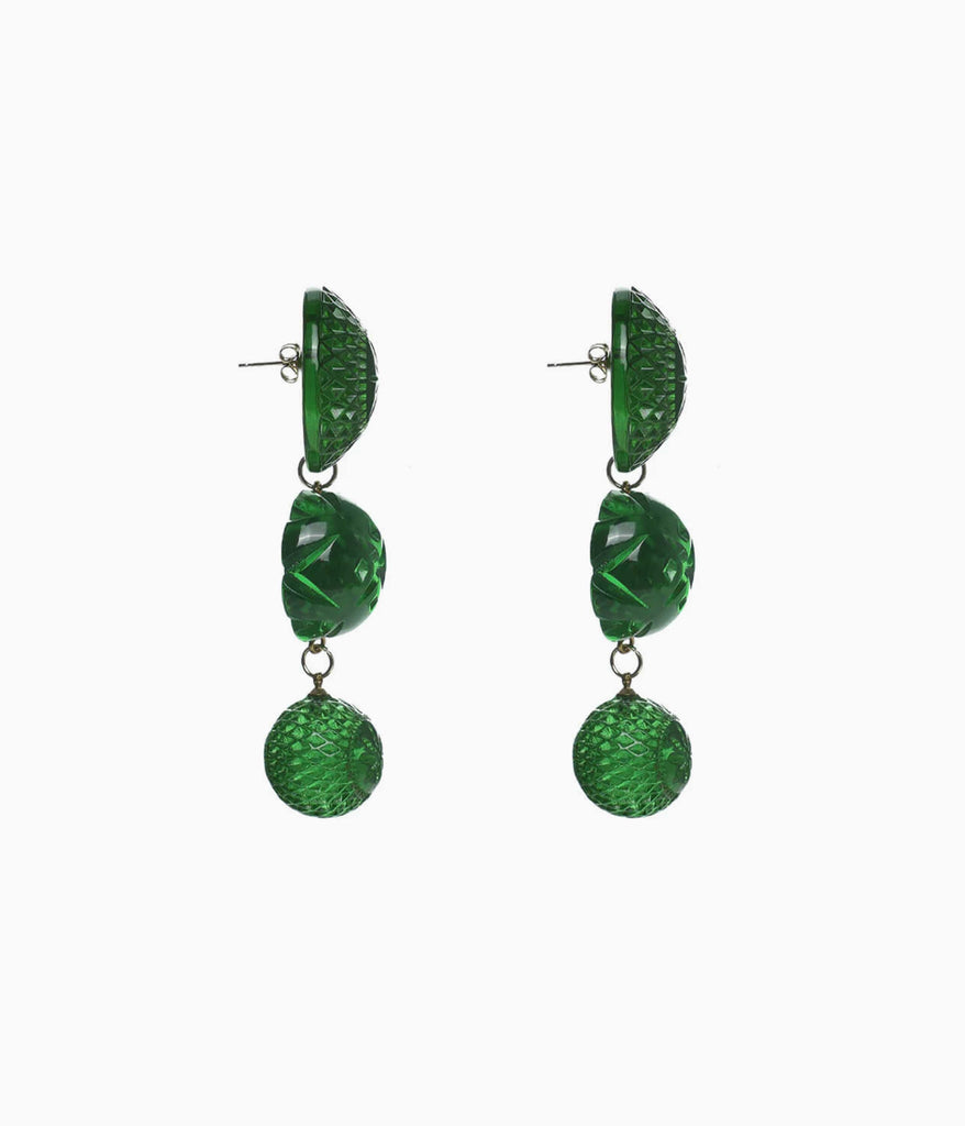 Heirloom Drop Earrings in Green