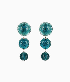 Heirloom Drop Earrings in Indigo