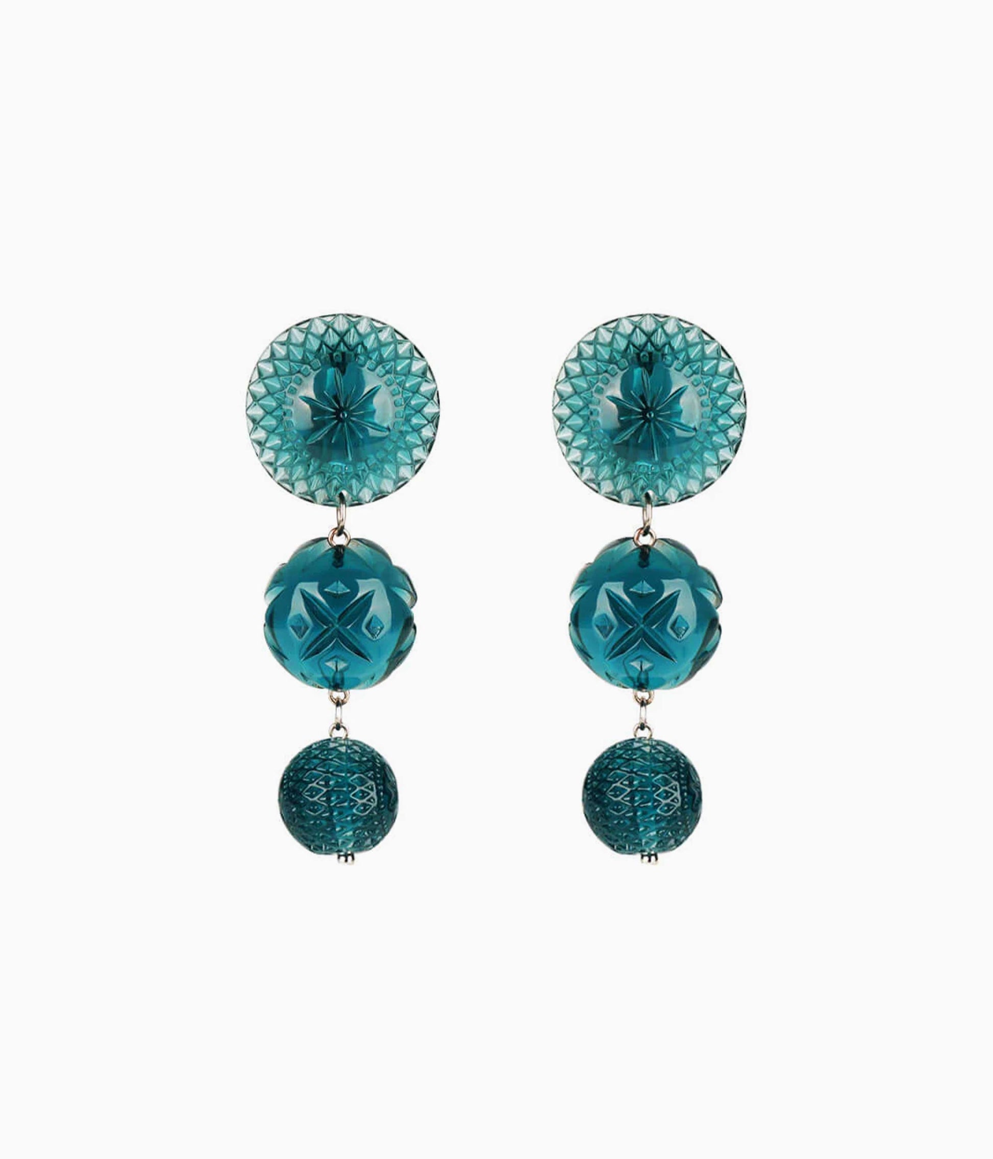Heirloom Drop Earrings in Indigo