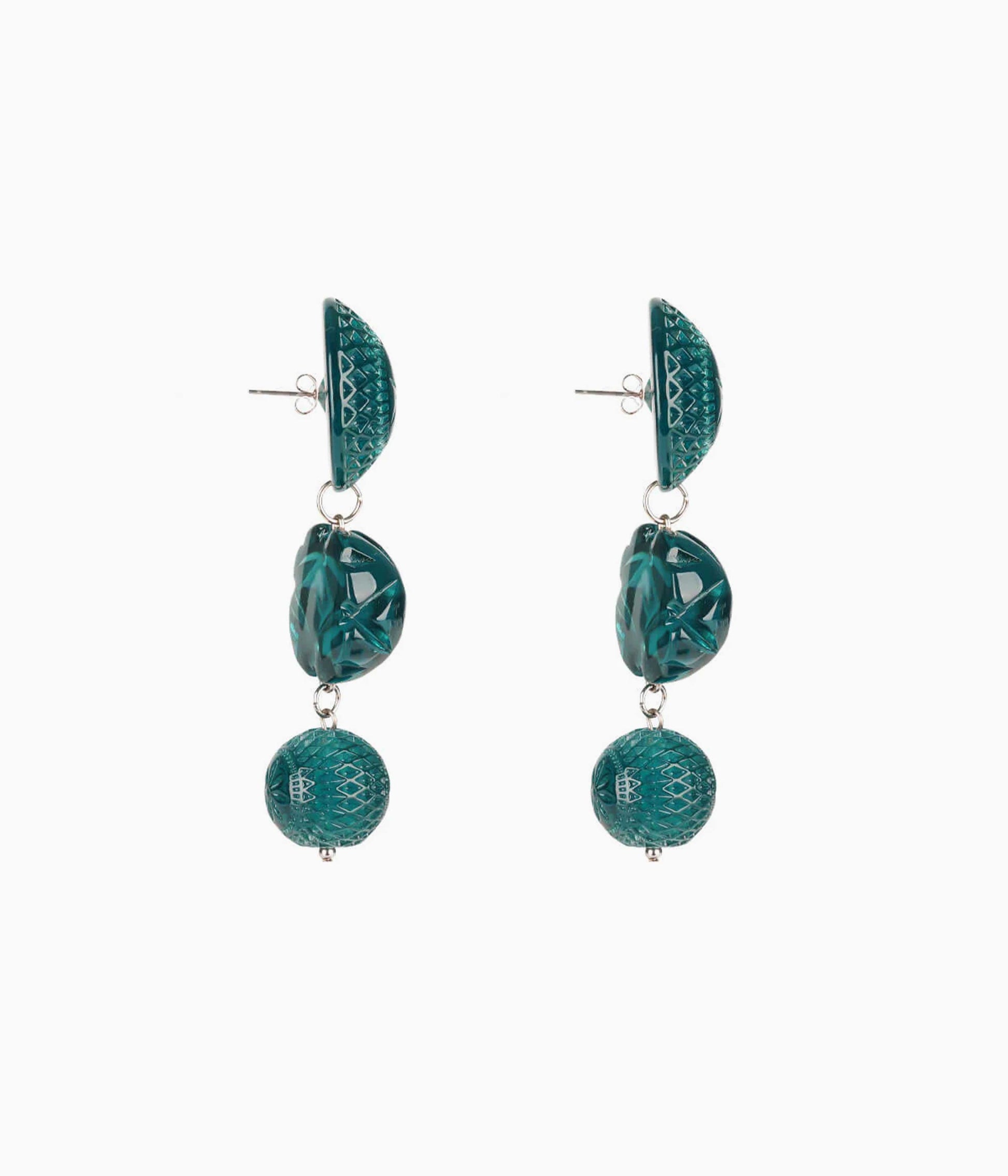 Heirloom Drop Earrings in Indigo