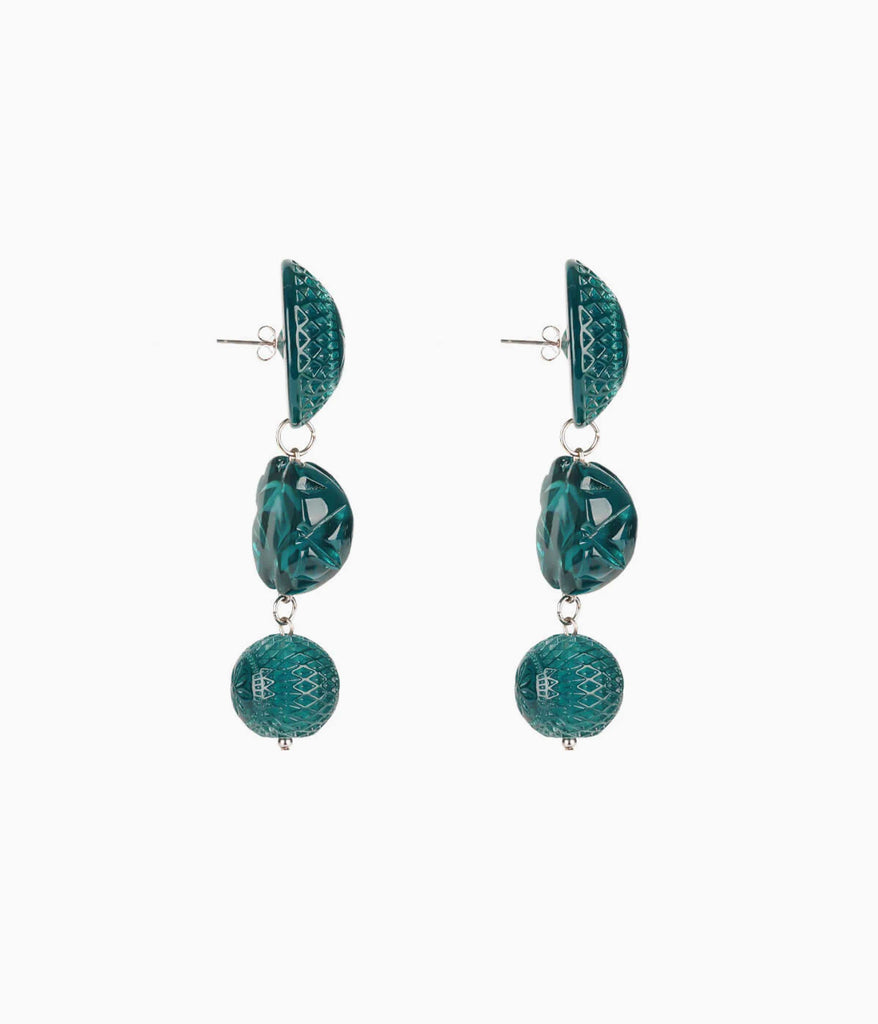 Heirloom Drop Earrings in Indigo