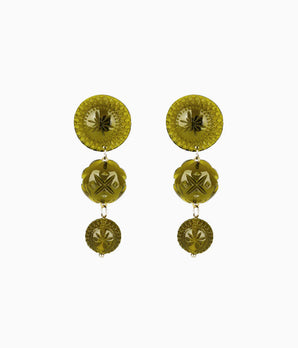 Heirloom Drop Earrings in Olive