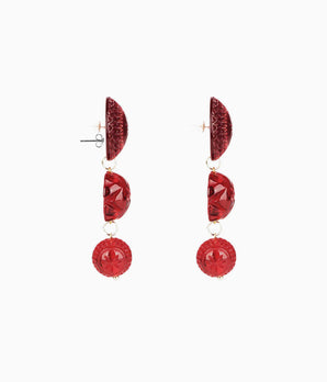 Heirloom Drop Earrings in Red