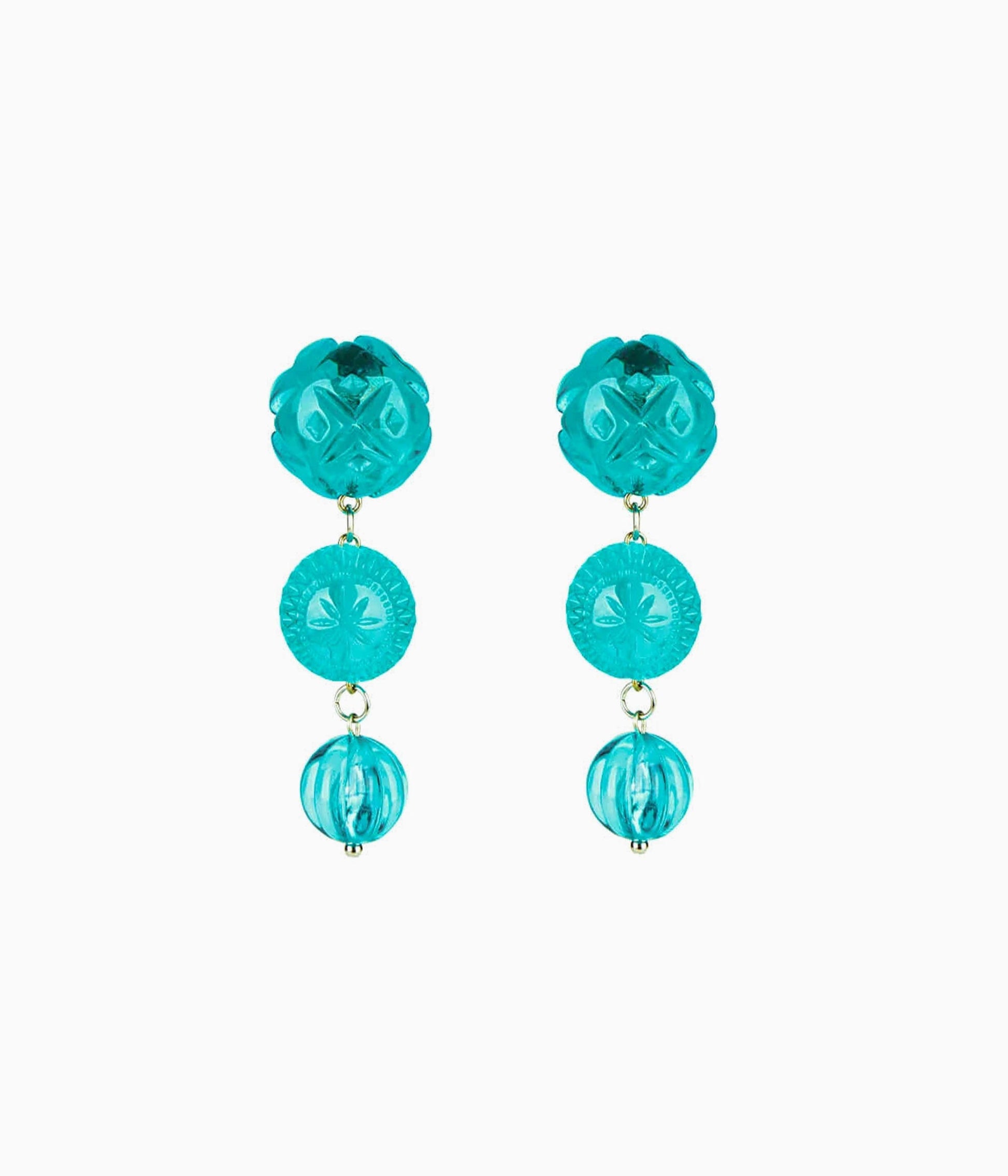 Westbury Drop Earrings in Aqua