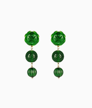 Westbury Drop Earrings in Green