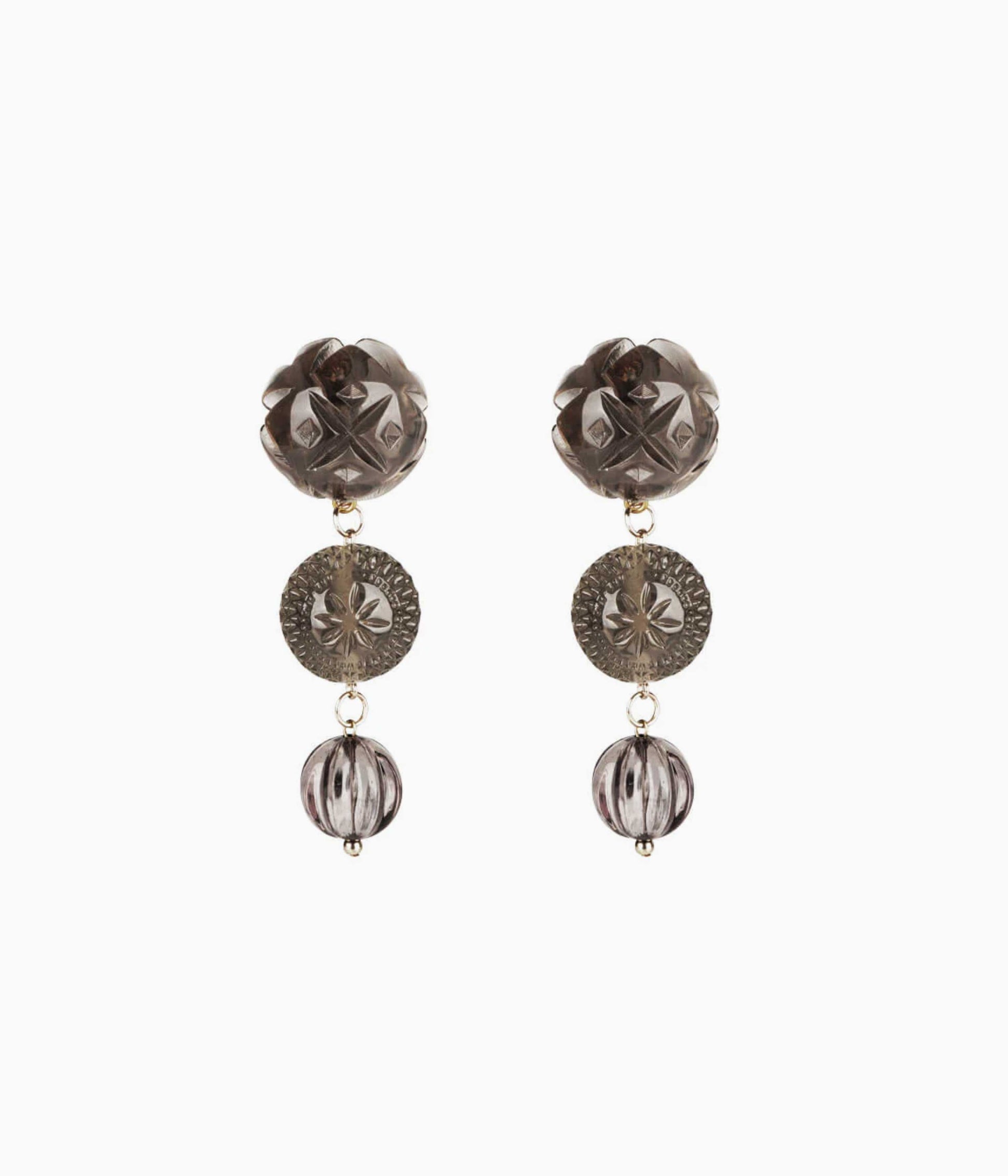 Westbury Drop Earrings in Grey