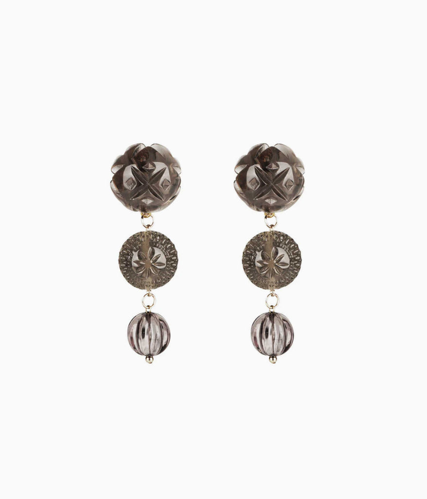 Westbury Drop Earrings in Grey