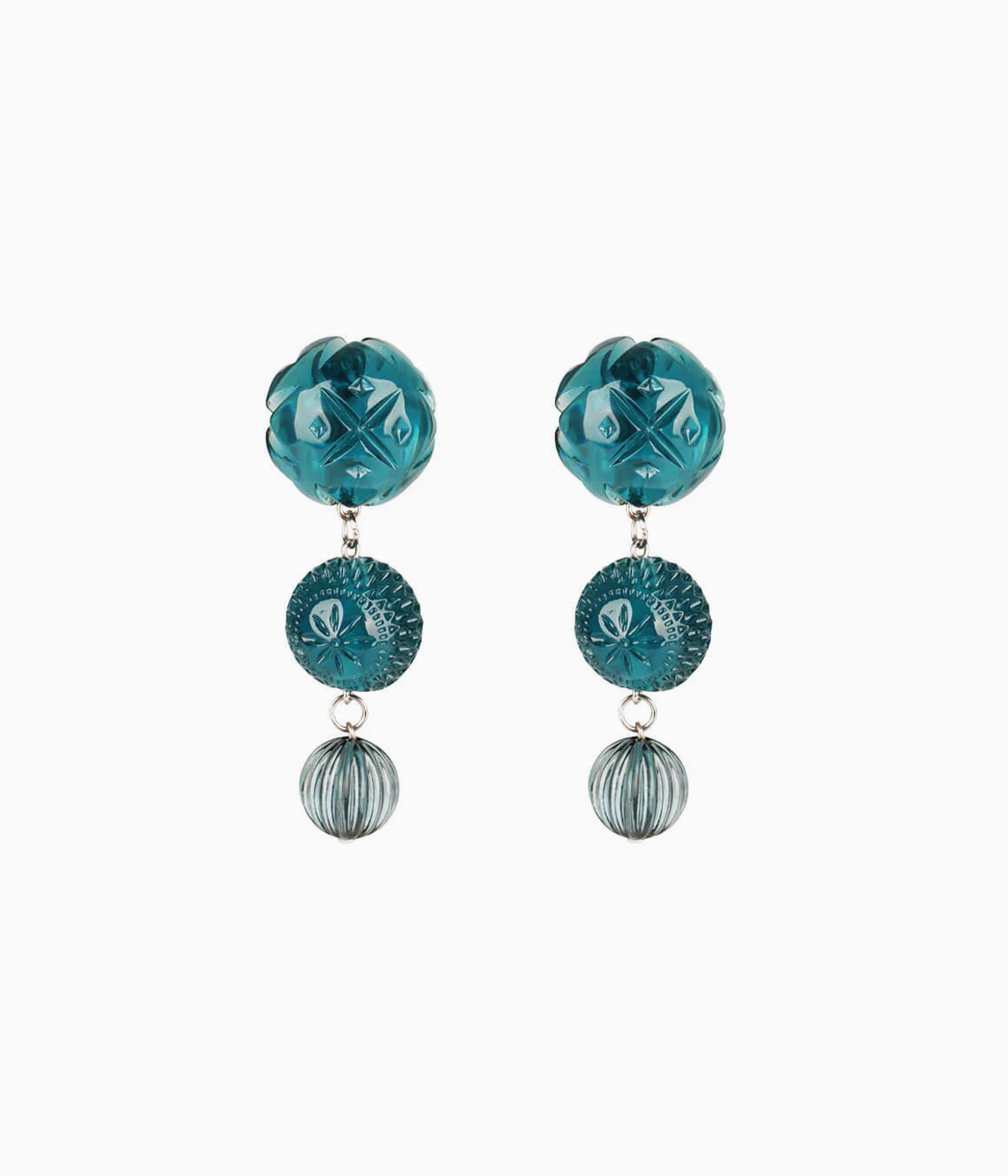 Westbury Drop Earrings in Indigo