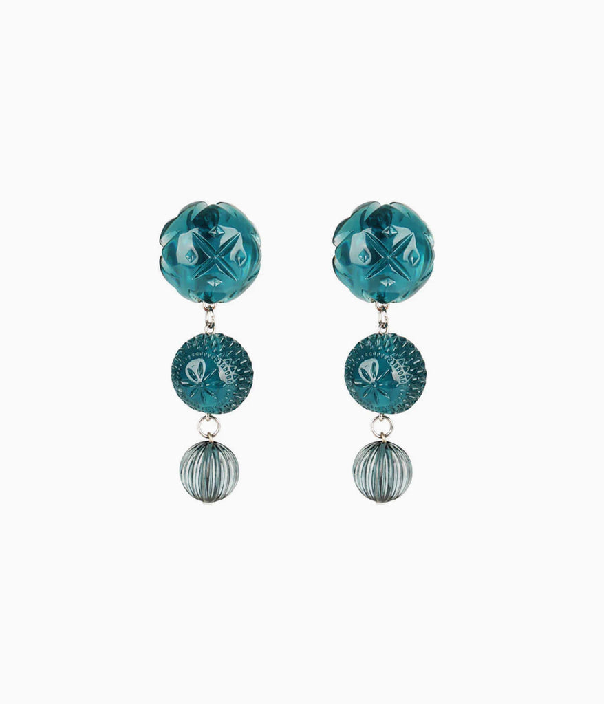 Westbury Drop Earrings in Indigo