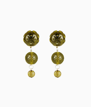 Westbury Drop Earrings in Olive