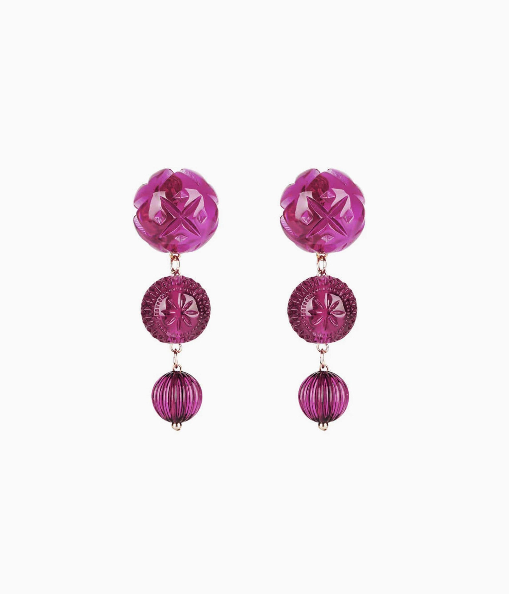 Westbury Drop Earrings in Pink