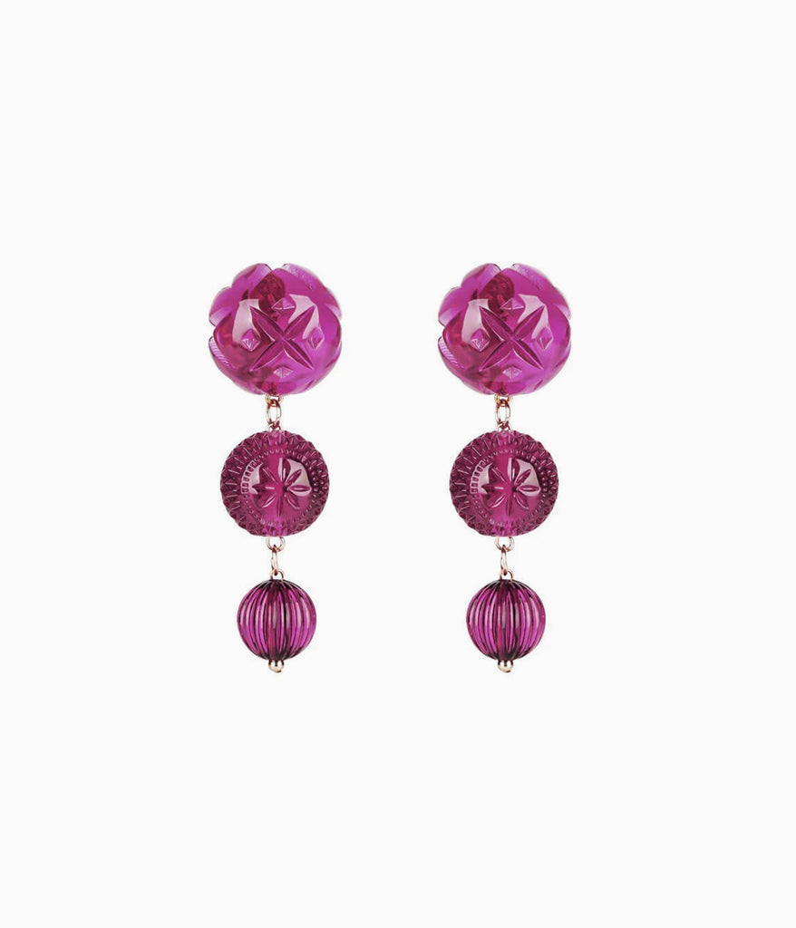 Westbury Drop Earrings in Pink